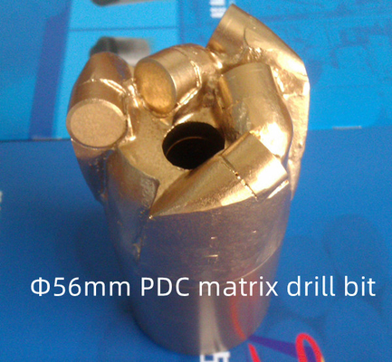 مثقاب PDC لهيكل مصفوفة معتمد من ISO بقطر 56 مم لحفر الأحجار