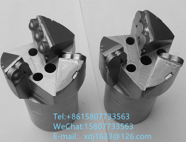 75mm جر الماس PDC مثقاب ثلاثة أجنحة لمنجم الفحم وثقب الحفر